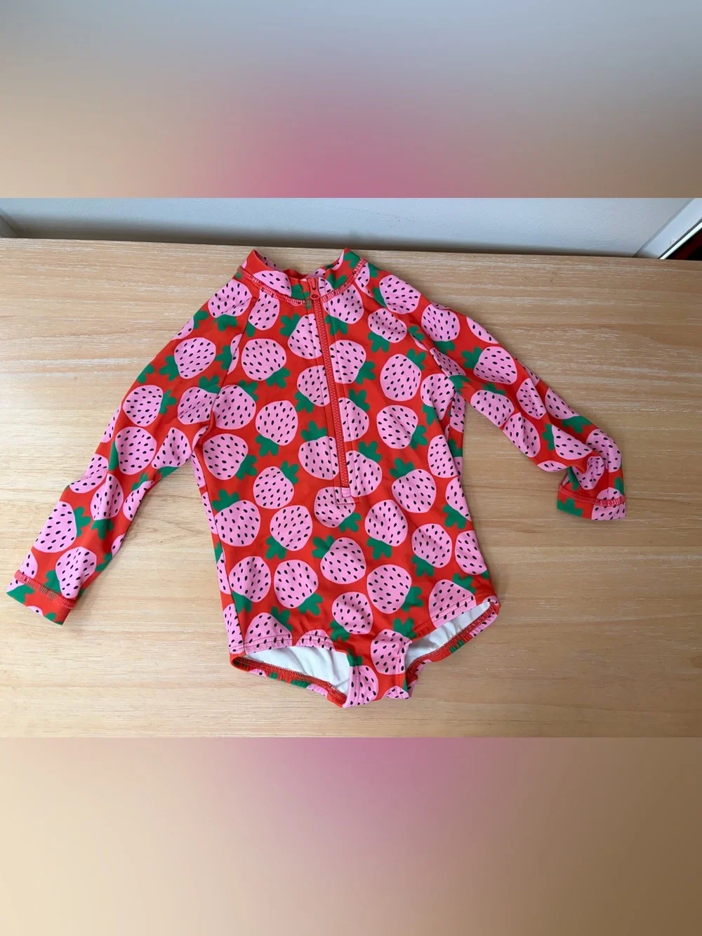 Hanna Andersson strawberry rashguard/swimsuit 2T